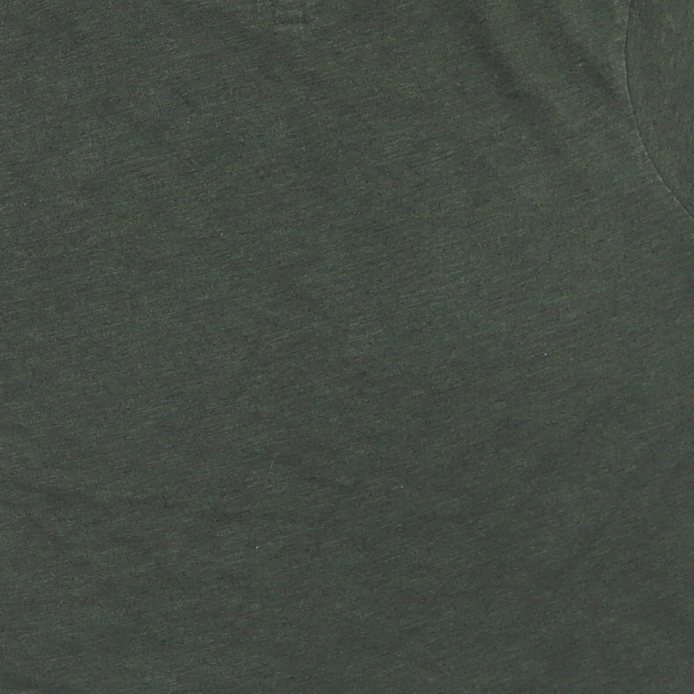 Jack Wills Womens Green  Cotton Basic T-Shirt Size 6 Crew Neck