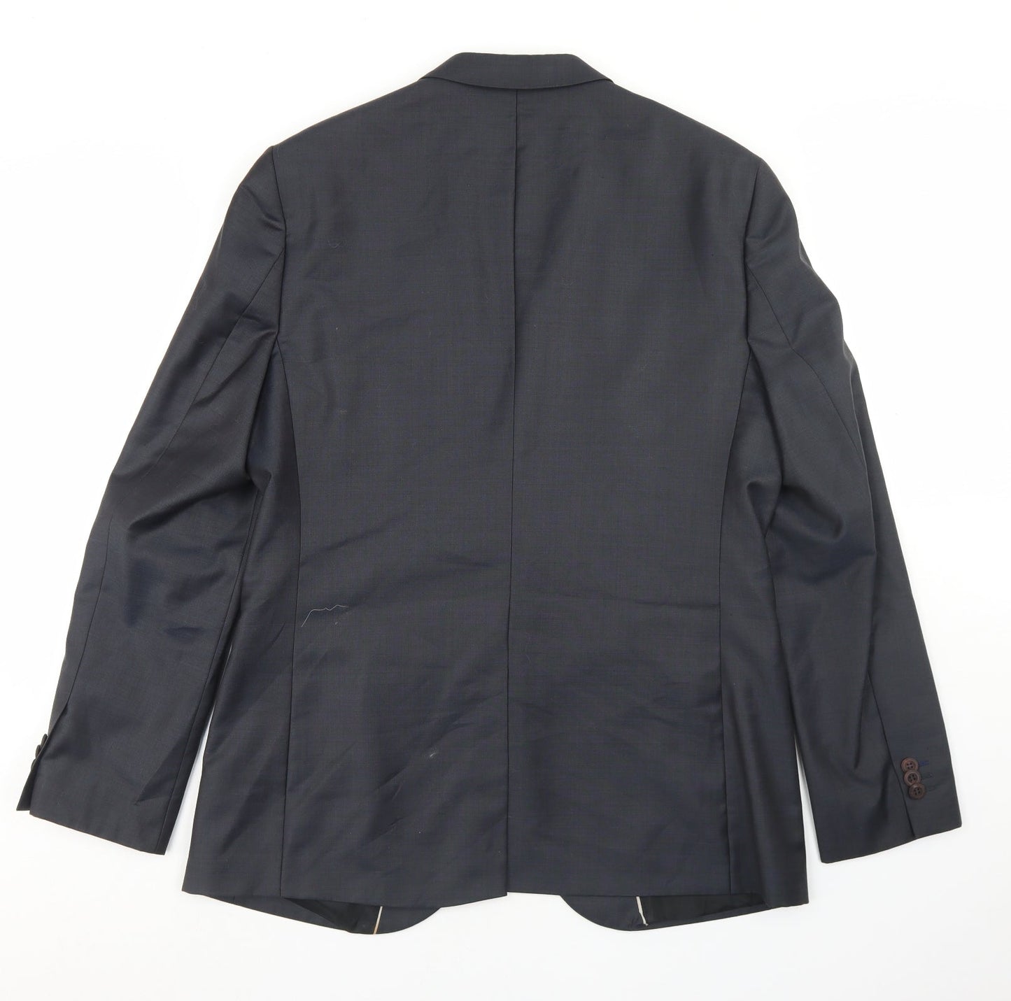 River Island Mens Blue  Wool Jacket Blazer Size 42
