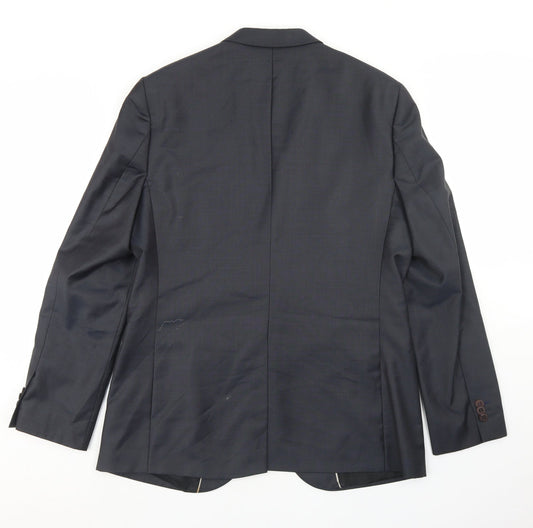 River Island Mens Blue  Wool Jacket Blazer Size 42