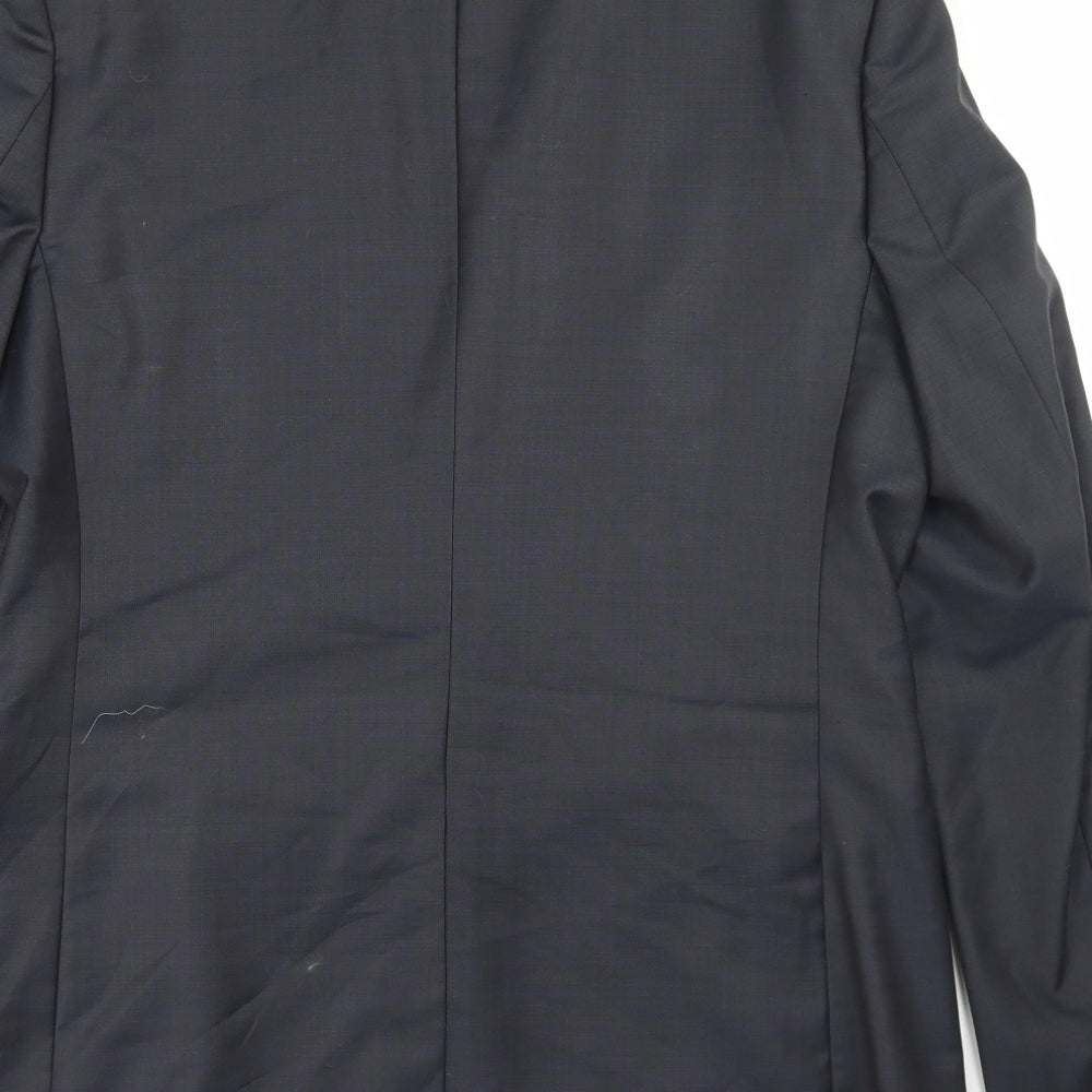 River Island Mens Blue  Wool Jacket Blazer Size 42