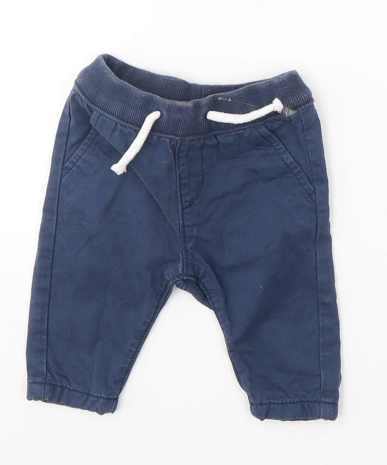 NEXT Boys Blue  Cotton Capri Trousers Size 0-3 Months  Pullover
