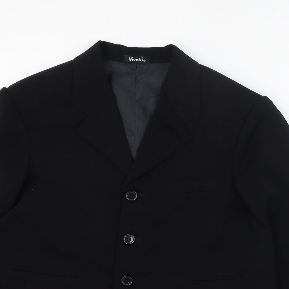 VivaKi Womens Black   Jacket Blazer Size 8  Button