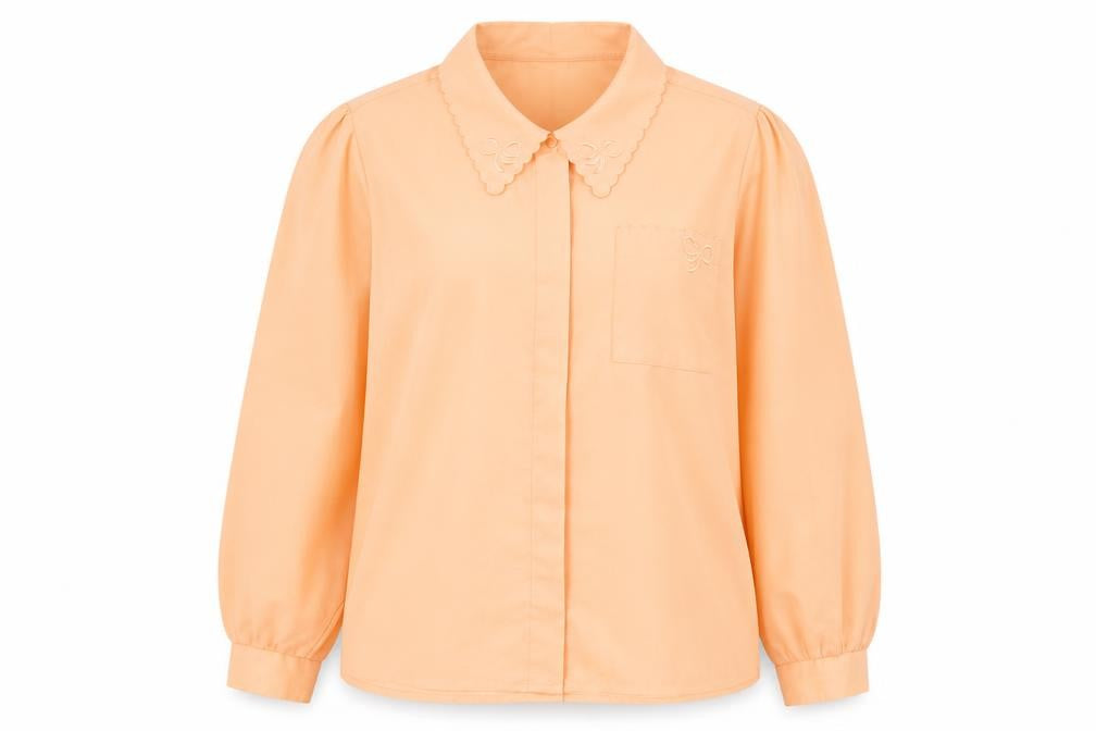 Littlewoods Womens Orange  Polyester Basic Button-Up Size 18 Collared