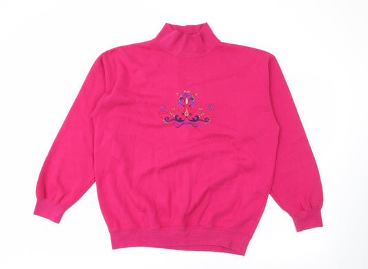 Hunt Club Womens Pink  Polyester Pullover Sweatshirt Size S