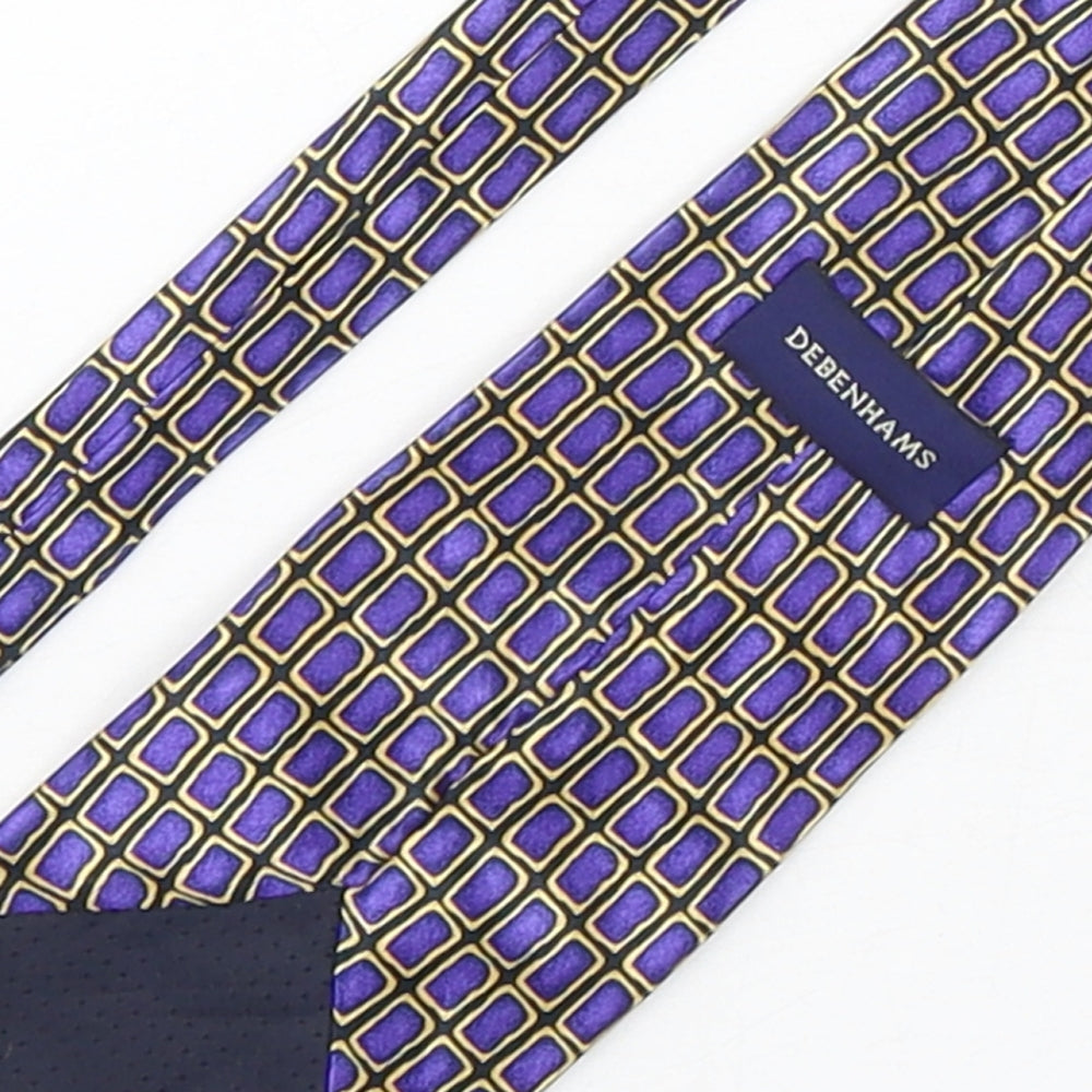Debenhams  Mens Multicoloured Geometric Polyester Pointed Tie One Size