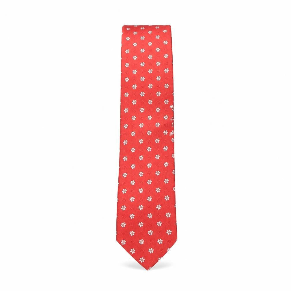Tie Rack  Mens Red Floral Polyester Pointed Tie One Size