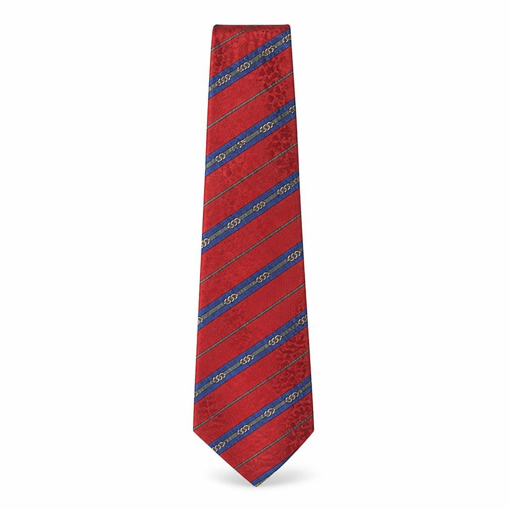 StMichael Mens Multicoloured Striped Polyester Pointed Tie One Size