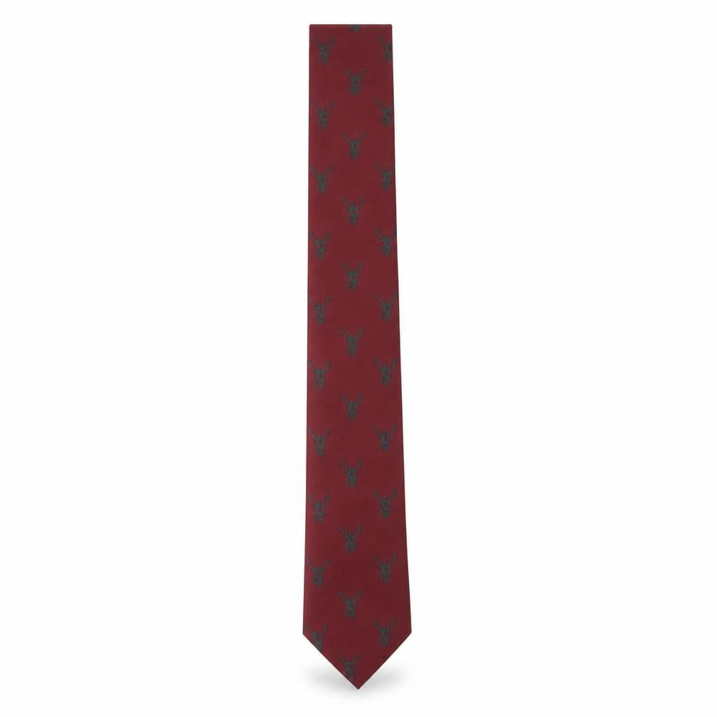Autograph Mens Red Geometric Polyester Pointed Tie One Size
