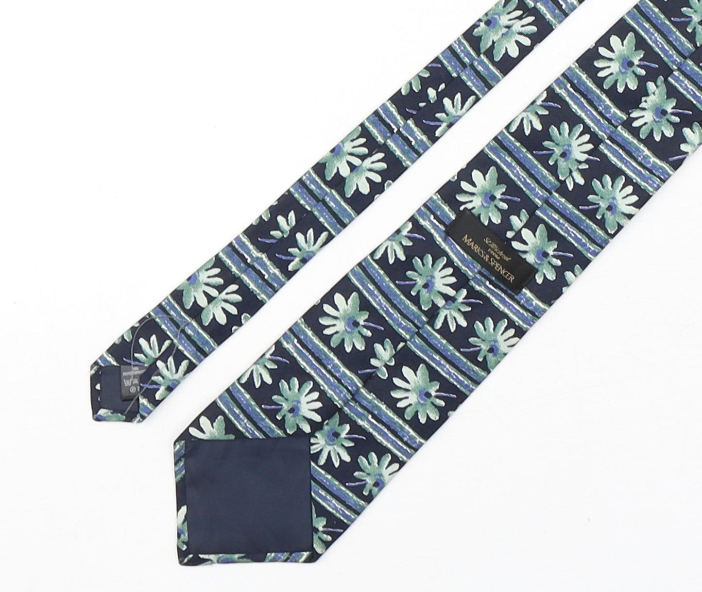 Marks and Spencer Mens Multicoloured Geometric Polyester Pointed Tie One Size
