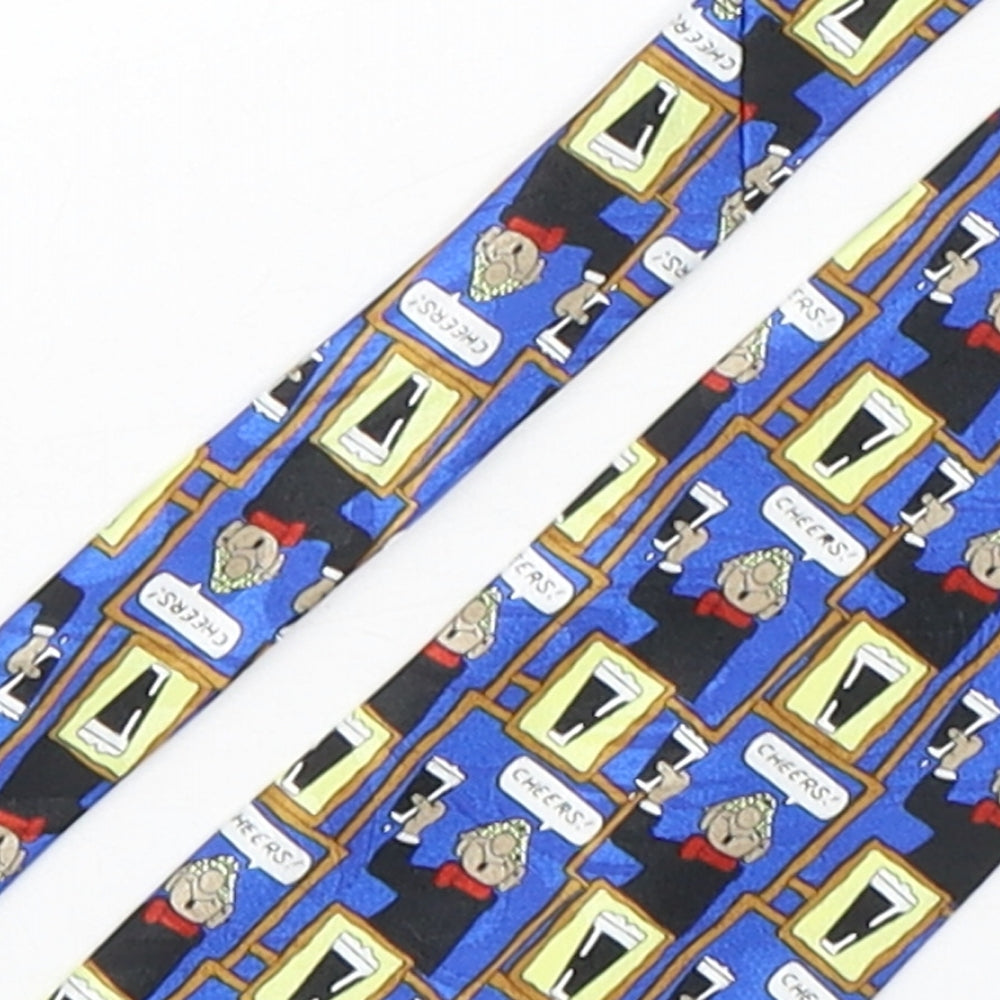 Gold City  Mens Multicoloured Geometric Polyester Pointed Tie One Size