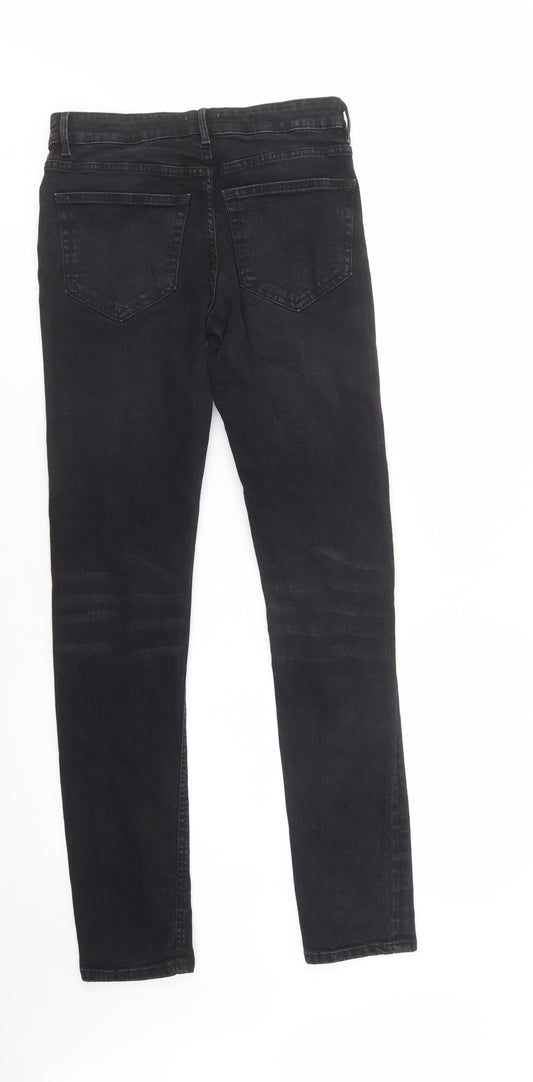 Heritage Outfitters Womens Black  Cotton Skinny Jeans Size 30 in L32 in Regular Button