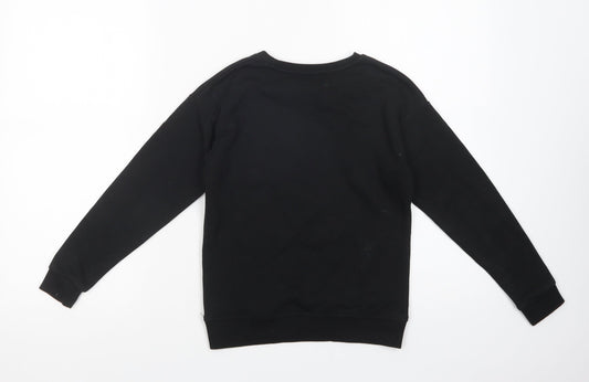 Primark Girls Black  Cotton Pullover Sweatshirt Size 9-10 Years  Pullover - Nashville