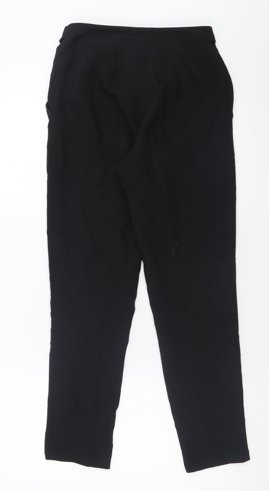 Missguided Womens Black  Polyester Capri Trousers Size 4 L28 in Regular Tie