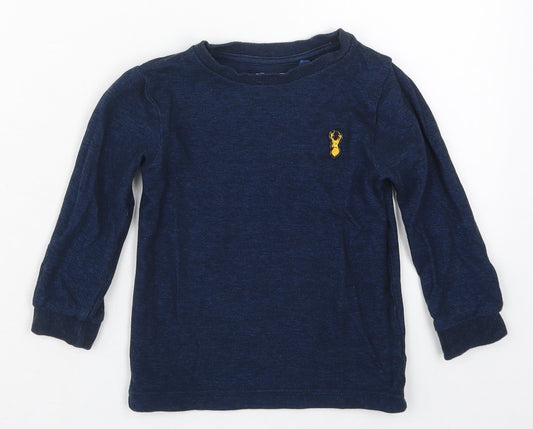 NEXT Boys Blue  Cotton Pullover Sweatshirt Size 3 Years  Pullover
