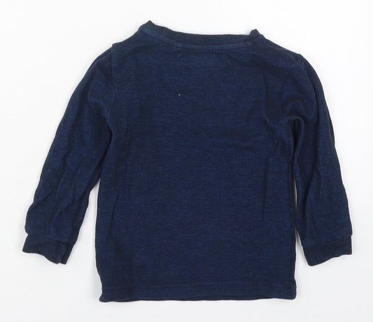 NEXT Boys Blue  Cotton Pullover Sweatshirt Size 3 Years  Pullover