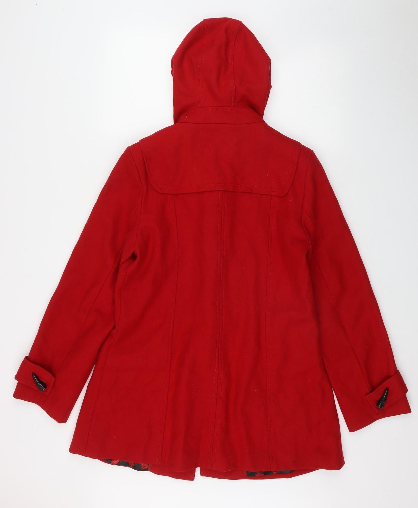 Be Beau Womens Red   Parka Jacket Size 14  Buckle