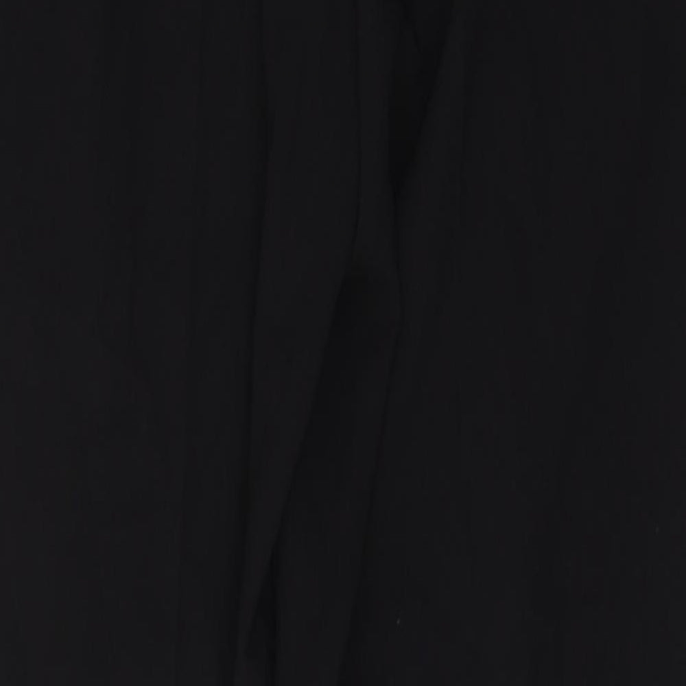 Marks and Spencer Womens Black  Polyester Trousers  Size 10 L30 in Regular Button