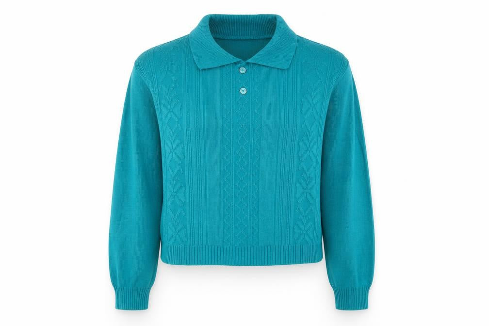 Perception Womens Green Collared  Acrylic Pullover Jumper Size L