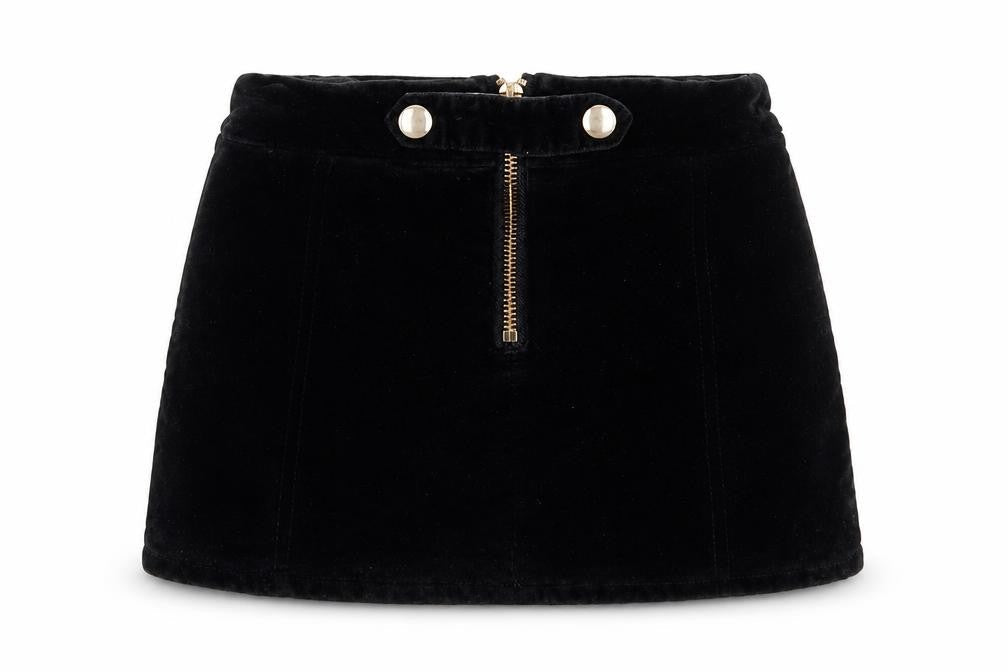 Dunnes Girls Black  Cotton A-Line Skirt Size 4 Years  Regular Zip