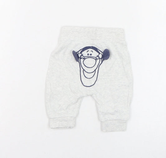 George Boys Grey  Cotton Jogger Trousers Size 0-3 Months  Pullover - Tigger, Disney