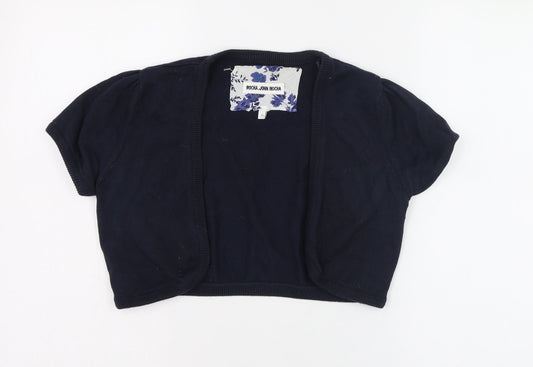 Debenhams Womens Blue Round Neck  Cotton Cardigan Jumper Size 10
