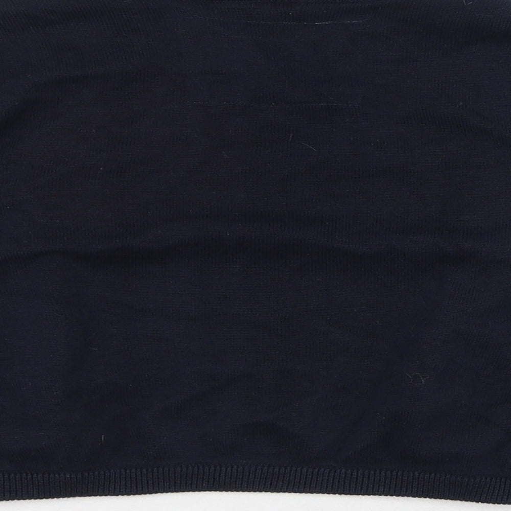 Debenhams Womens Blue Round Neck  Cotton Cardigan Jumper Size 10