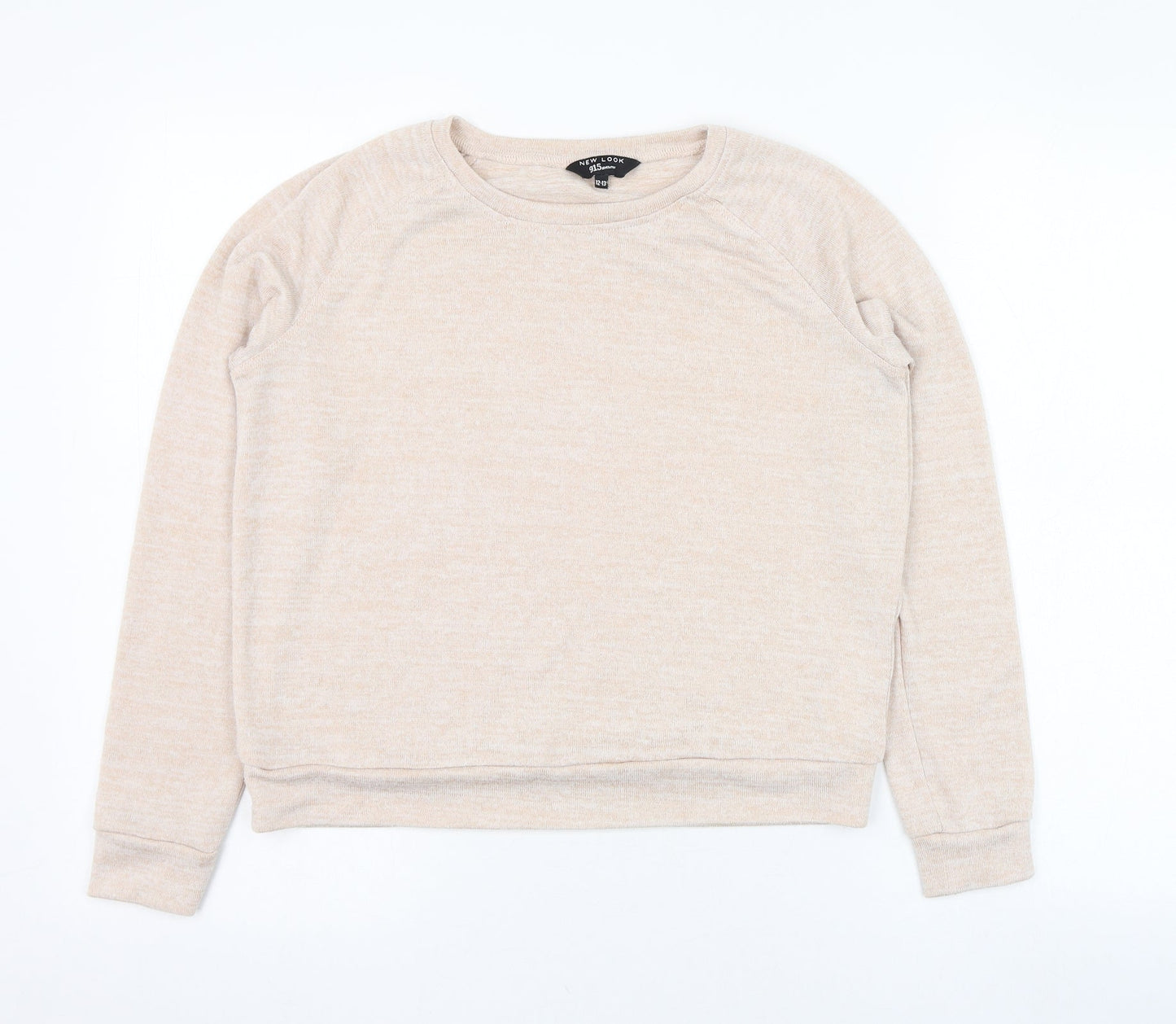 New Look Girls Beige Round Neck  Polyester Pullover Jumper Size 12-13 Years  Pullover