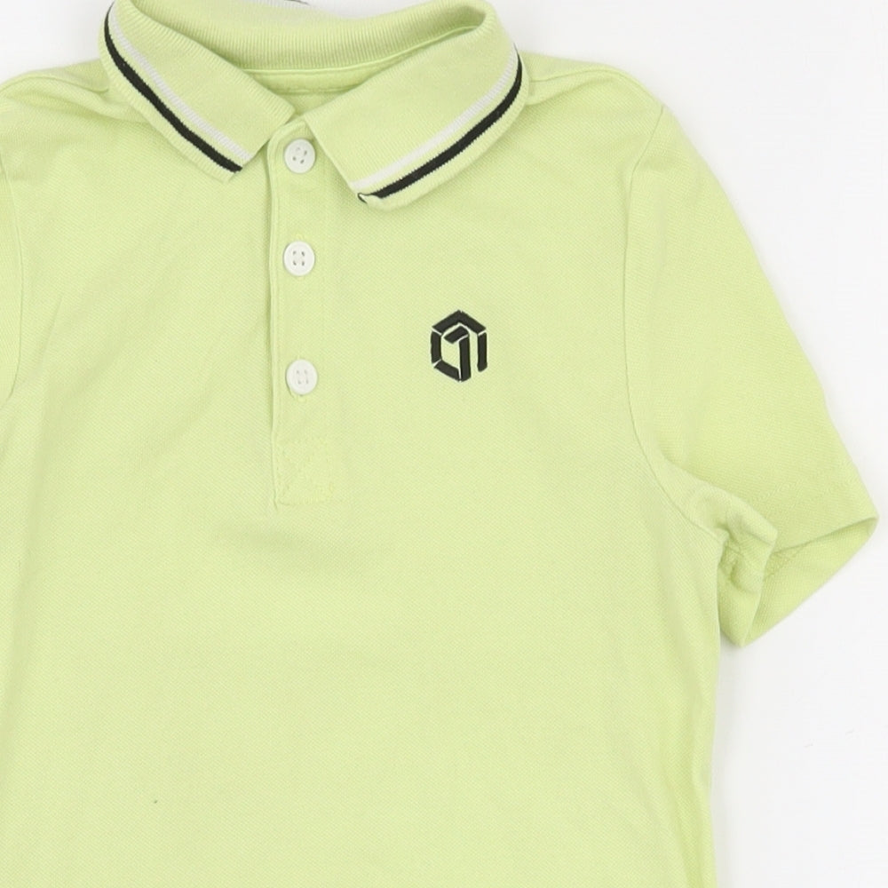 F&F Boys Gold  Cotton Basic Polo Size 5-6 Years Collared Button