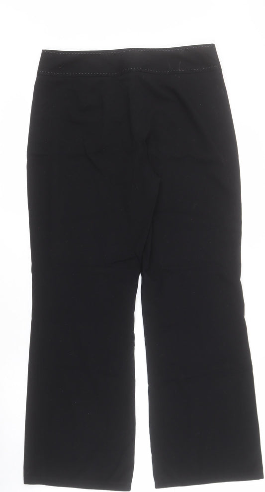 NEXT Womens Black  Polyester Dress Pants Trousers Size 10 L29 in Regular Zip
