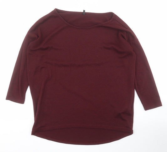 Only Womens Red Roll Neck  Polyester Pullover Jumper Size XS