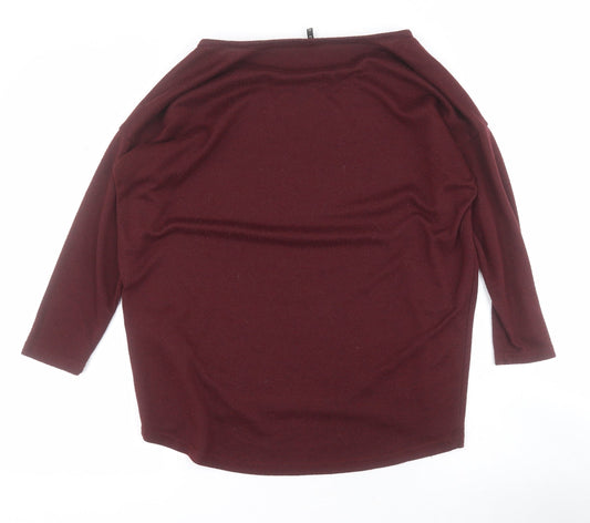 Only Womens Red Roll Neck  Polyester Pullover Jumper Size XS