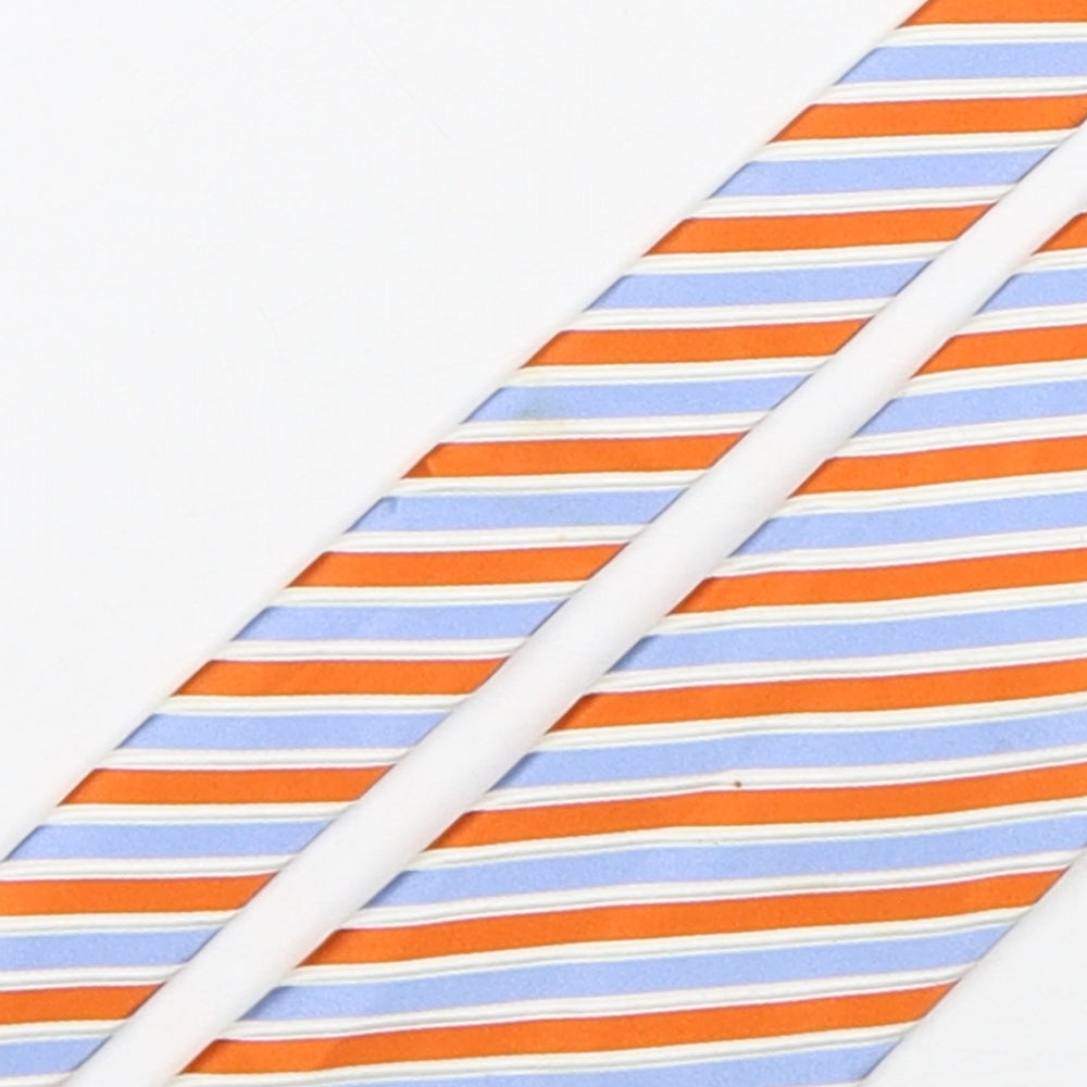 Max Phillipe  Mens Multicoloured Striped Silk Pointed Tie One Size