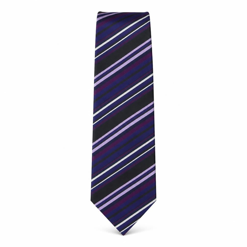 Device Mens Multicoloured Striped Polyester Pointed Tie One Size