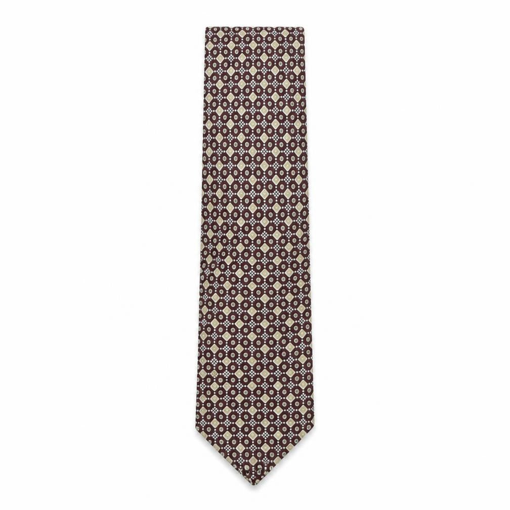 Galvani Mens Multicoloured Geometric Polyester Pointed Tie One Size