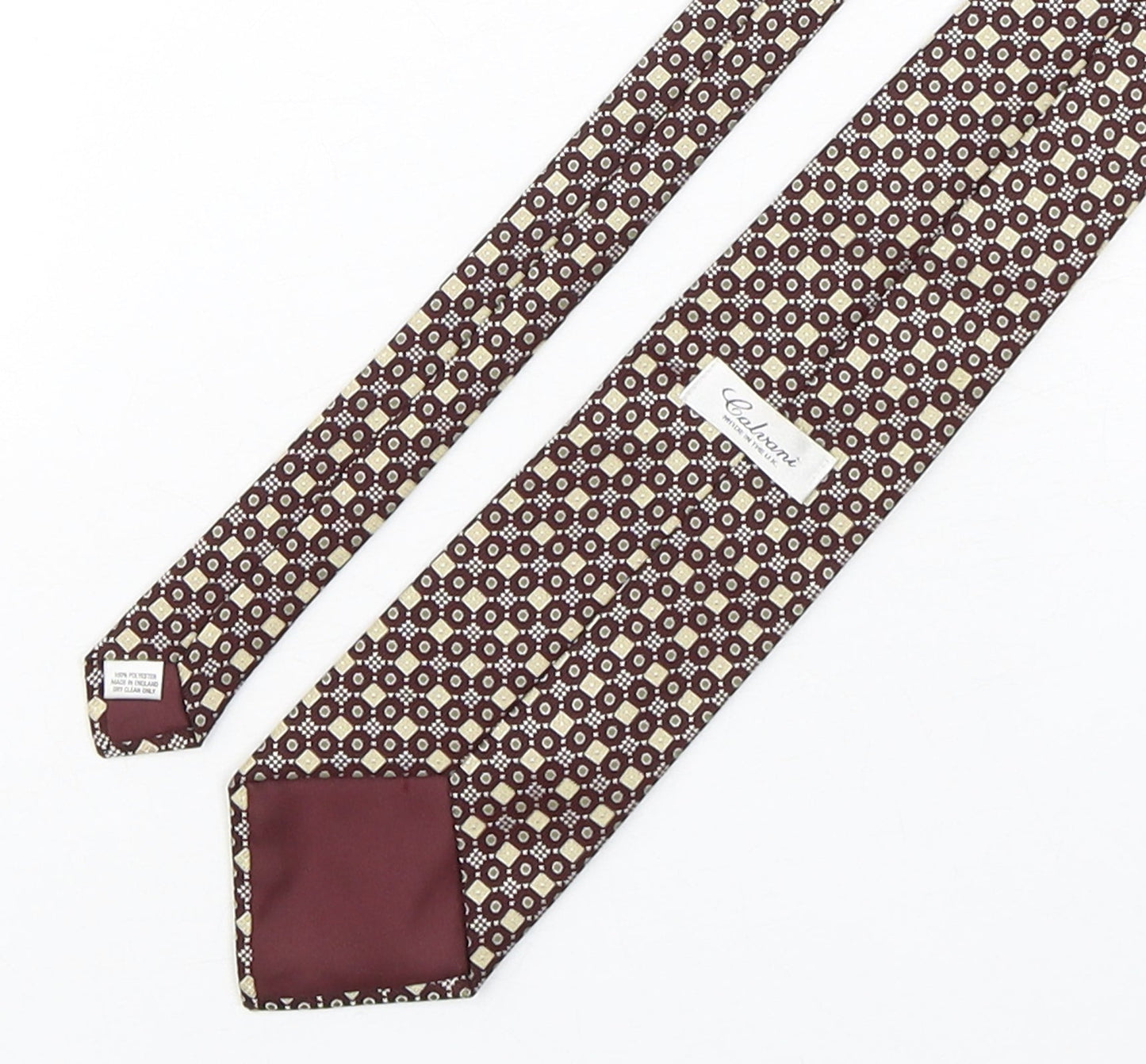Galvani Mens Multicoloured Geometric Polyester Pointed Tie One Size