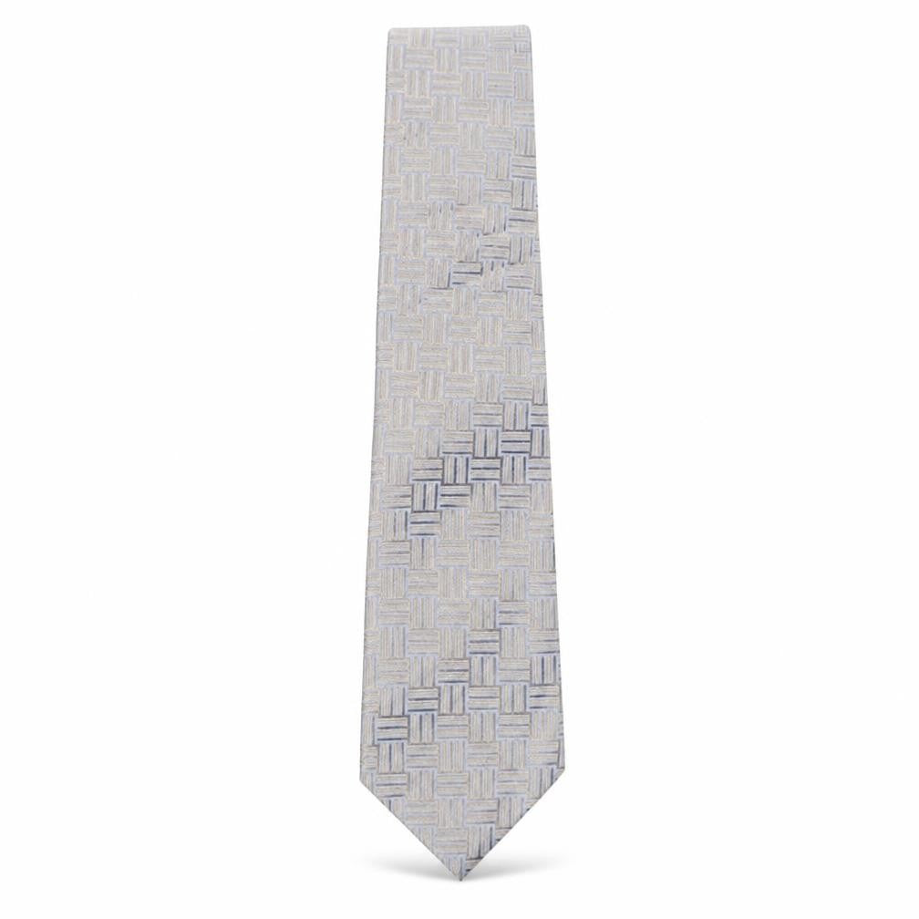 Ten Mens Multicoloured Geometric Silk Pointed Tie One Size