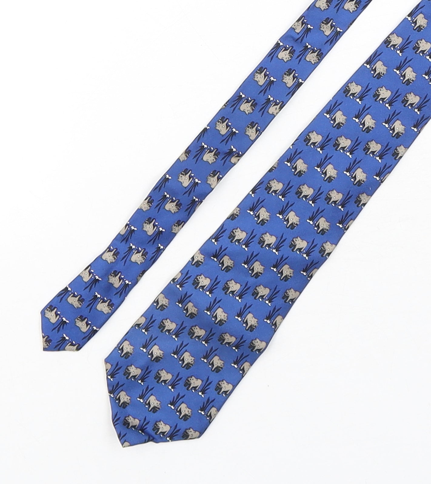 Cabouchon Mens Multicoloured Geometric Silk Pointed Tie One Size - Hippo