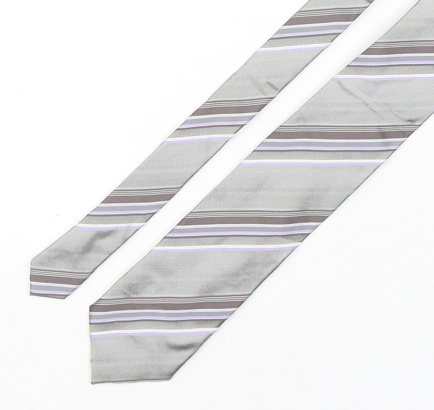 Collezione Mens Multicoloured Striped Silk Pointed Tie One Size