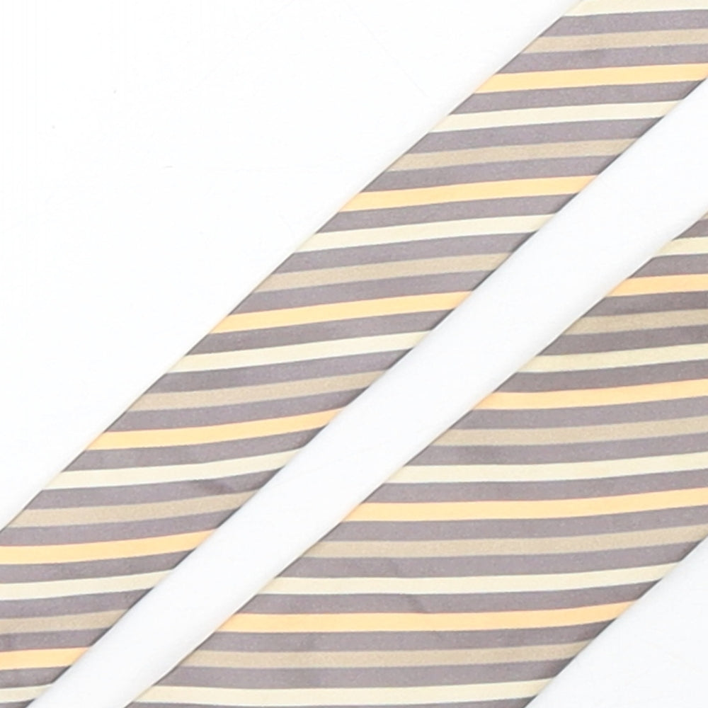 Tom Harrison  Mens Multicoloured Striped Silk Pointed Tie One Size