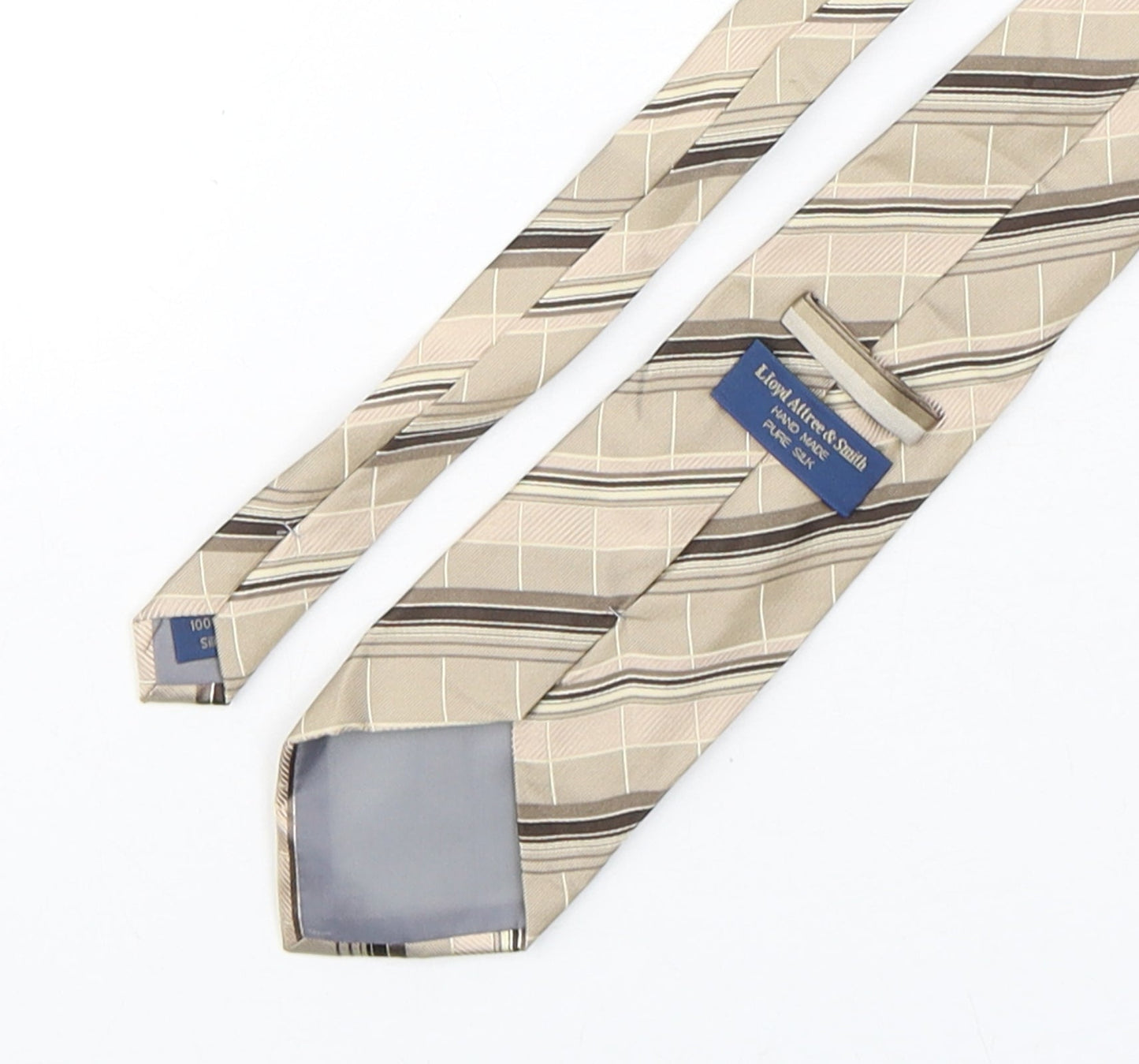 Lloyd Attree & Smith Mens Multicoloured Plaids & Checks Silk Pointed Tie One Size