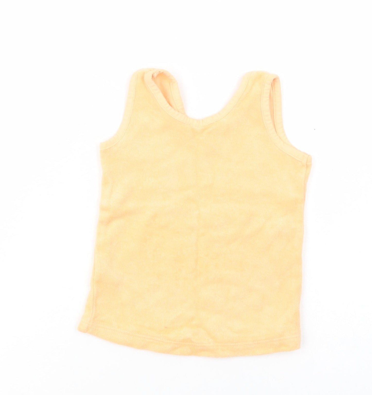 Primark Baby Orange  Cotton Basic Tank Size 9-12 Months Crew Neck Pullover - Sunshine