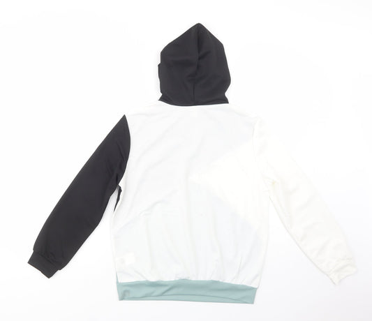 SheIn Girls Multicoloured Colourblock Polyester Pullover Hoodie Size 11-12 Years  Pullover