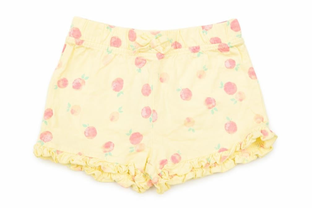 Primark Baby Yellow Geometric Cotton Cropped Trousers Size 9-12 Months   - Peach Print
