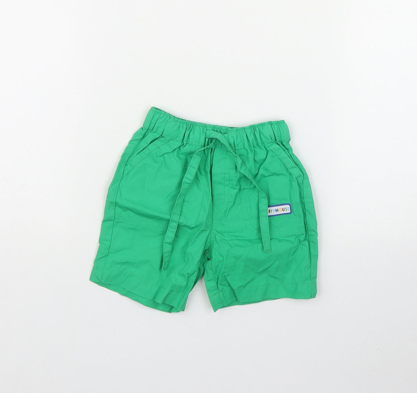 Toffy House Boys Green  Cotton Capri Trousers Size 9-12 Months