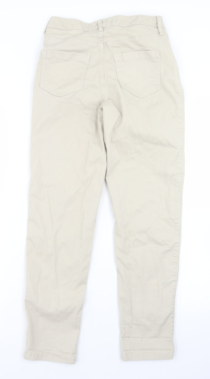 F&F Womens Beige  Cotton Skinny Jeans Size 6 L27 in Regular Button