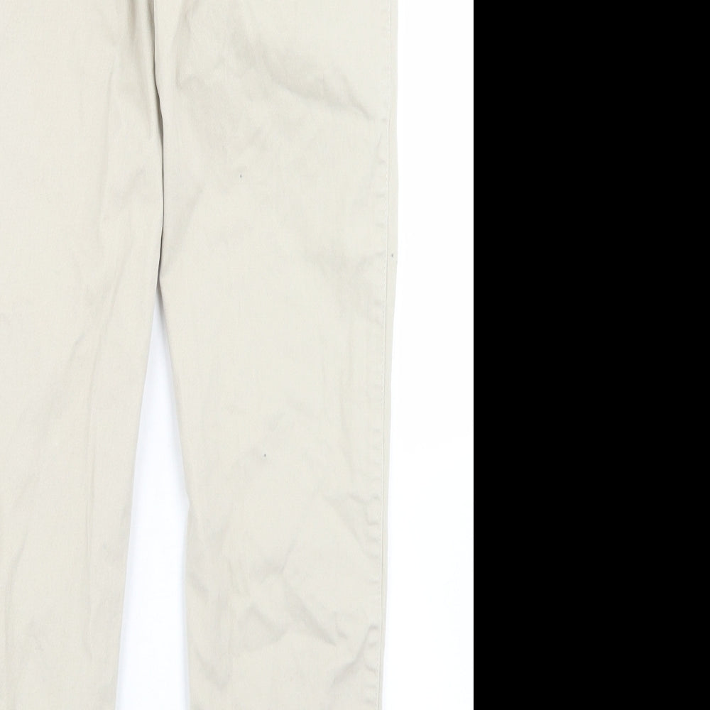 F&F Womens Beige  Cotton Skinny Jeans Size 6 L27 in Regular Button