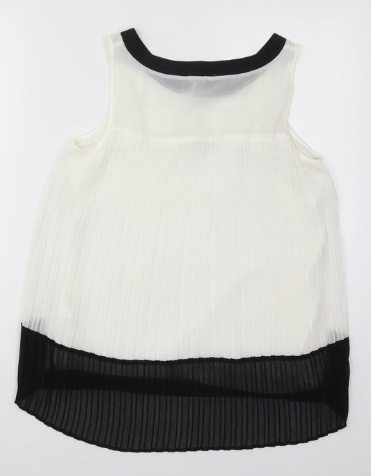 Intimissimi Womens White  Viscose Basic Tank Size M Round Neck