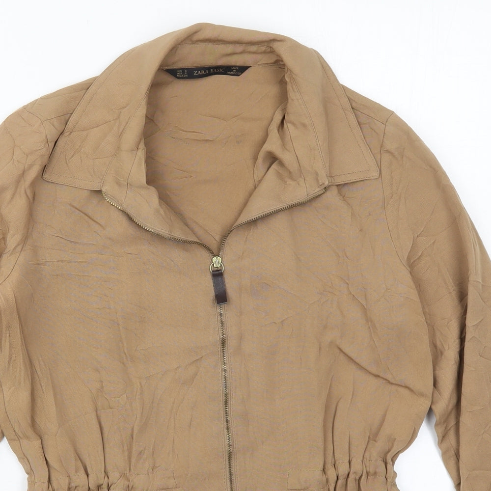 Zara Womens Brown   Jacket  Size S  Zip