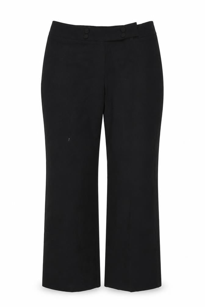 Marks and Spencer Womens Black  Polyester Trousers  Size 10 L30 in Regular Button