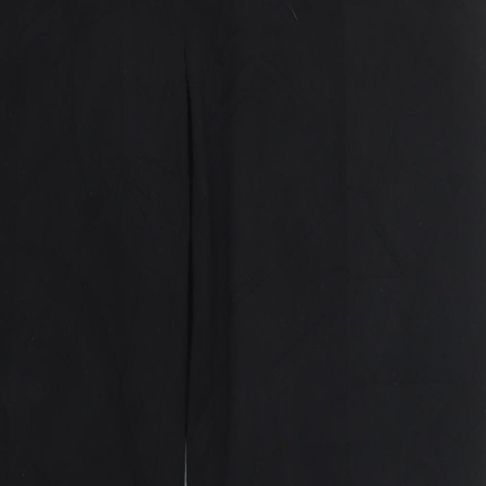 Marks and Spencer Womens Black  Polyester Trousers  Size 10 L30 in Regular Button